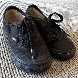 Vans Kids Black Canvas Sneakers